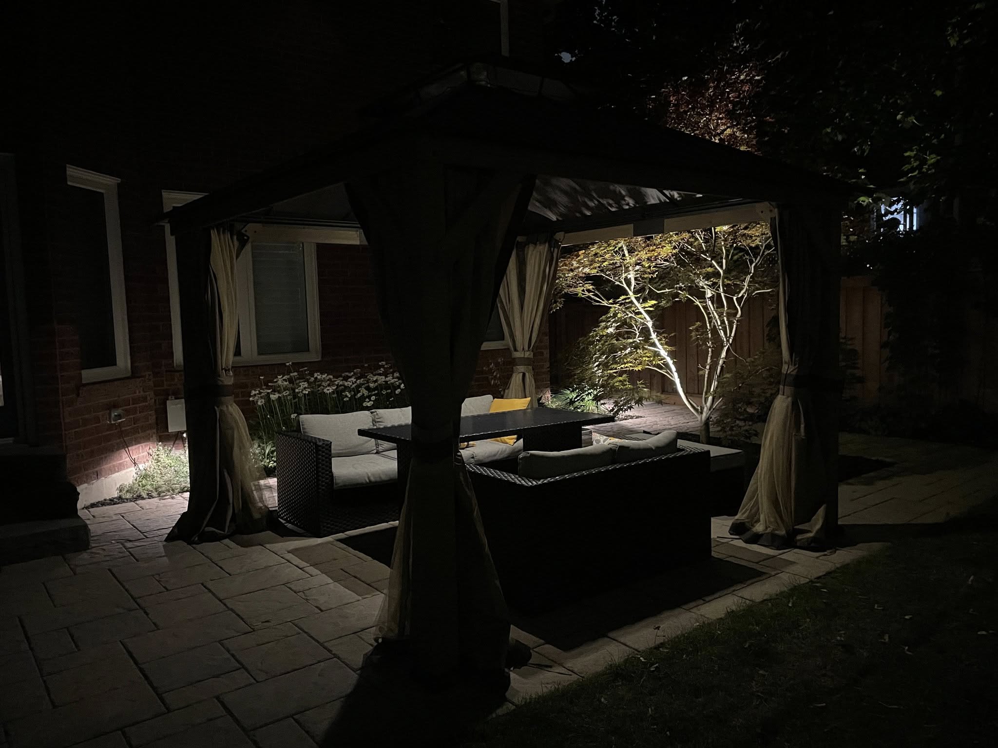 backyard patio with gazebo - landscaping georgtown