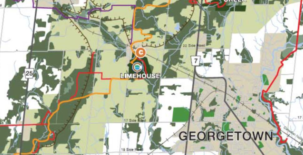 map of limehouse, ontario